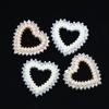 Colgante de corazón de melocotón con diamantes de imitación y perlas, accesorios de aleación para bricolaje, accesorios para el cabello, tocado, material para colgantes de corazón.
