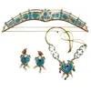 Accesorios para Sombreros de Disfraces Étnicos Árabes Lámpara Mágica de Aladdin Princesa Jasmine Diadema Azul Sombreros Venta al por Mayor