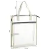 Bolsa de malla especial para exámenes, bolso de un solo hombro, bolso para tutores, bolsa con cremallera, archivador de datos A4, malla transparente, gran capacidad