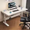 Escritorio Eléctrico de Madera Maciza con Altura Regulable, Escritorio para Computadora en Casa, Escritorio para Gaming, Escritorio Inteligente para Trabajar, Escritorio para Oficina y Estudio con Altura Regulable