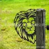 Venta Caliente Transfronteriza Decoración de Jardín y Patio Animales Asomándose Inserciones Vaca, Caballo, Cerdo, Perro, Oveja, Tigre, León, Arte de Hierro
