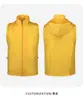 Tela Impermeable de Alta Densidad con Capucha, Sombrero Desmontable, Chaleco Outdoor para Team Building, Ropa de Trabajo, Chaleco, Logo Personalizado