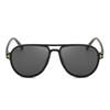 2024 Nuevas Gafas de Sol Retro de Doble Varilla para Mujer Anti-UV Gafas de Sol Transfronterizas Gafas de Sol Transparentes de Sapo para Hombre