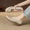 Deslumbrantes sapatos femininos de textura tecida estilo francês confortáveis, novidade outono 2026 versáteis de sola macia casuais slip-on elegantes de um só tom