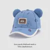 Gorra de Béisbol Linda para Niños 2025 Venta al por Mayor Estampada de Oso Gorra con Visera Personalizada Estilo Japonés y Coreano Sombrero de Sol para Niñas