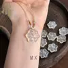 Colgante de estrella de ágata blanco natural, lujo ligero y exquisito, colgante de calcedonia y jadeíta, accesorios para collar DIY hechos a mano al por mayor