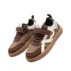 Tenis Infantiles para Mujer 2025 Otoño Nuevo Estilo Tenis con Algodón Extra Estilo Coreano Piel Zapatos Casuales Para Niños Medianos y Grandes Zapatos para Correr