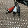 Audio de 3.5 Línea Uno y Dos RCA Lotus 1.2 m Audio RCA de 3.5 a Doble Lotus Cable de Caja de Sonido para Computadora Extensión 2 RCA