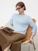 Tienda Insignia Shanghai Dan Nong/Suéter Casual de Punto para Mujer 2026 Invierno Nuevo Cuello Redondo Suéter Base de Lana Merino