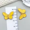 Pulsera Colgante de Mariposa de Doble Cara con Agujero Vertical para Aceite, Estilo Antiguo, Chapada en Oro, Bidireccional, Accesorios para Ropa, Joyería de Aleación Colorida
