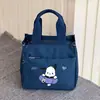 Lonchera de lona con diseño de dibujos animados y asa reforzada, una bolsa para el almuerzo simple y práctica para trabajadores de oficina y estudiantes de primaria para llevar sus comidas.
