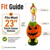 Bestseller transfronterizo disfraz de ganso calabaza de Halloween 23 pulgadas atuendo de ganso para porche juego de decoración de sombrero de calabaza de ganso para jardín