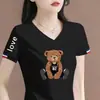 Artículos de sobrestock de comercio exterior transfronterizo, ropa de marca con etiquetas retiradas, camisetas nuevas de manga corta para tallas grandes para madres, ropa de mujer de moda