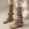 Meias Chegada Nova Outono e Inverno 2024 Moda Versátil Tendência Quente Doce Meias de Tamanho Médio Estilo Japonês Meias Empilhadas Femininas