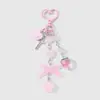 Dulce, Lindo, Moderno y Versátil Peine de Mariposa Cruz Corazón Estrella Perla Artificial Diamantes de Imitación Llavero de Fresa