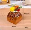 Modelo de Pastel Fruta Falsa Rollo de Huevo Pan Mesa de Postres Decoración de Ventana Arreglo de Escena Accesorios para Fotos Juguetes