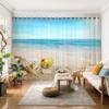 Plataforma transfronteriza para cortinas de pintura de paisajes de playa modernos, protección solar, sala de estar, oficina, cocina, sin perforaciones, fábrica