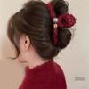 Pinza para el Cabello Grande de Peluche para Mujer 2025 Modelo Nuevo Pinza Tiburón de Gama Alta Estilo Coreano Sensación de Alto IQ Pinza Melard