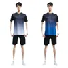 Ropa de Fitness para Hombre, Conjunto de Ropa Deportiva de Seda de Hielo de Secado Rápido, Camiseta de Manga Corta de Verano, Pantalones Cortos de Entrenamiento de Baloncesto, Equipo para Correr