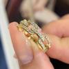 Anillo de alta gama estilo coreano Cao Shi para mujer, con diseño de cadena simple y combinable, estilo frío, personalizado y de moda.