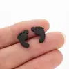 Brincos Minimalistas Europeus e Americanos em Aço Inoxidável com Formato de Coração, Flor, Animal Coelho para Mulheres, Acessórios de Orelha Geométricos Estilosos