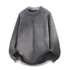 Suéter de tricô masculino para casal com design falso de duas peças, estilo old money, gola redonda, camada interna, peça externa, outono e inverno, atacado de fábrica transfronteiriço
