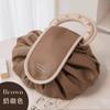 Bolsa de Cosméticos Simples e Preguiçosa Portátil Grande Capacidade Bolsa tipo Saco com Fecho de Cordão Viagem Bolsa Portátil para Armazenamento de Cosméticos