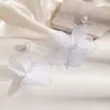 Pendientes de Flor de Perla de Tela, Pendientes de Nuevo Estilo con un Toque de Lujo y Alta Gama, Joyería de Cobre de Moda Estilo Europeo y Americano
