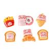 Simulação de pão em miniatura comida e jogar acessórios de jóias artesanais DIY telefone móvel shell creme cola geladeira adesivo corda de cabelo acessórios para o cabelo