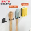 Gancho Gris Pistola, Gancho Adhesivo de Cocina sin Perforaciones, Gancho de Pared para Ropa, Gancho Metálico de 7 Caracteres, Gancho Individual y Gancho Doble para Abrigos y Sombreros de Baño
