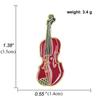 Novo Broche Criativo da Moda de Liga de Zinco para Guitarra em Estoque Óleo Gotejando Retrô Violino Piano Instrumento