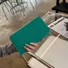 Cartera larga con cremallera de cuero genuino, piel de vaca de capa superior, monedero tipo clutch de gran capacidad, nuevo modelo 2026, monedero de estilo japonés