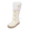 Botas Altas Snafy para Niños Botas de Algodón para Niñas 2025 Invierno Nuevas Botas de Piel para Niños Grandes y Pequeñas Princesas Botas con Forro de Felpa