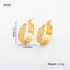 Joyería Popular Europea y Americana Acero de Titanio Hilo Convexo Pendientes Brillantes Diseño Único Pendientes de Nicho Fábrica Mayorista de Pendientes para Mujer