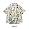 Camisas Florales de Manga Corta para Hombres y Mujeres, Vacaciones en la Playa Hawaiana, 60 Colores, Camisas Holgadas de Media Manga, Venta al por Mayor de Fábrica Transfronteriza