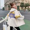 Nuevo Cortavientos Casual de Estilo Coreano Holgado Bf para Estudiante con Bloque de Color Versátil para Trabajo de Primavera y Otoño Chaqueta de Béisbol Casual para Mujer Abrigo Harajuku Tendencia