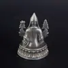 Estatua de Buda de Latón Estilo Tíbet Maestro Tsongkapa Estatua de Buda Portátil del Tíbet Mini Adornos Accesorios Decorativos Artesanías