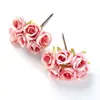 Corona Simulada DIY Tocado Estilo Bosque Rosa de Té Estilo Europeo Capullo de Rosa Tela de Seda Flor de Peonía Flor de Cabeza Materiales de Decoración
