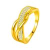 Anillo Yihua Fashion Wrap con Cinta de Zirconia Anillo de Diamantes Lujoso Anillo de Compromiso para Mujer de Venta Caliente Europeo y Americano
