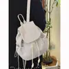 Mochila de Cordón a Cuadros Coreana Nueva de Gran Capacidad Versátil para Estudiantes y Viajes Cotidianos Mochila Ligera de Nylon de Nicho Bolsa Escolar