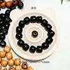 Cuentas Redondas de Agujero Grande Cuentas de Arce Natural Cuentas Sueltas Madera Maciza Teñida Accesorios para Ropa Cuentas para Cordón Accesorios para Joyería DIY