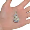Colar com Pingente de Cabacinha Azul Esmaltado Giratório Feminino Luxo Leve Design de Nicho Acessórios Corrente para Clavícula Joias Femininas