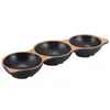 Platos Pequeños de Melamina para Sazonar y Untar en Barbacoas, Platos de Plástico Divididos con Dos o Tres Compartimentos, Platos para Snacks, Recipientes para Salsas para Uso Comercial