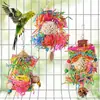 3 Peças Brinquedos para Pássaros Suprimentos para Mastigar Papagaio Ferramentas Bola de Rattan Madeira de Grama Combinação Transfronteiriça Conjunto de Brinquedos para Papagaio