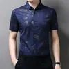 Entrando al e-commerce 2024 moda camisa de hombre comercio exterior Europa y Estados Unidos más vendido explosiones estampado de patrón de dragón playa hawaiana