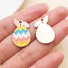 Ovo de Páscoa Coelho Cenoura Gota de Óleo Pingente de Liga Acessórios para Joias DIY Pulseira Colar Chaveiro Charme