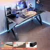 Mesa de computador, mesa de trabalho, conjunto de mesa e cadeira para jogos em casa, mesa simples para quarto, estação de trabalho, mesa de estudo, mesa de escritório para apartamentos de aluguel