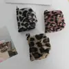 Nuevo Monedero Estampado de Leopardo, Estuche Protector para Mini Auriculares Bluetooth, Bolso Portátil para Identificación, Portatarjetas, Bolsa para Guardar Joyas