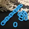 Cadena acrílica de 18*24 mm, color, anillo abierto en forma de U, bolsa de cadena de plástico, cadena para teléfono móvil, accesorios para joyería DIY