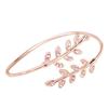 Nova moda pulseira coreana pulseira mais vendida folhas de árvore banho de diamante abertura pulseira ajustável fabricantes atacado